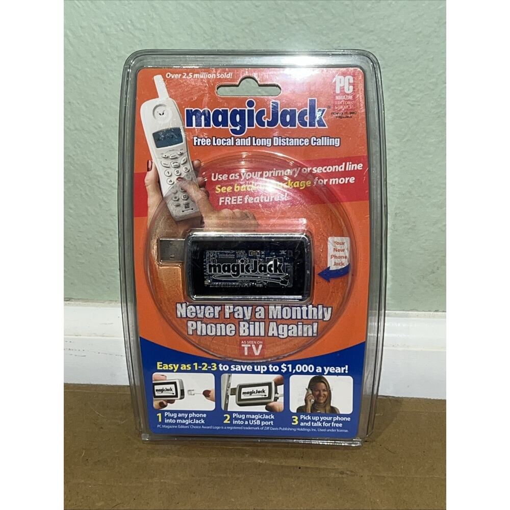 MagicJack A921 USB PC to Phone Jack Free Local Long Distance Magic Jack